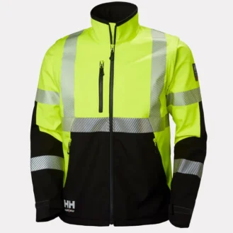 ICU Hi Vis Softshell Jacket offers high visibility, comfort, and ease of movement