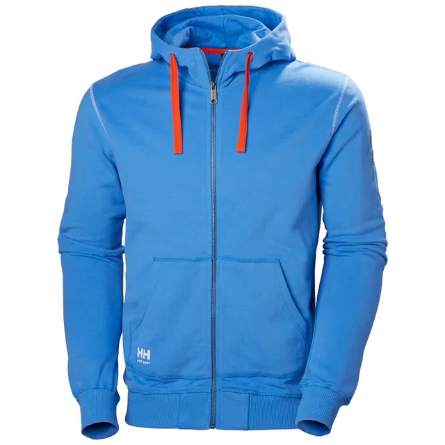 The Oxford Zip Hoodie offers a full front zip, and comfortable fit