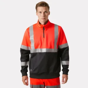 Addvis Hi Vis Half Zip Sweatshirt Class 1